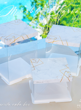 透明蛋糕盒子网红4四6六8八10十12寸寸双层加高生日包装盒批方发