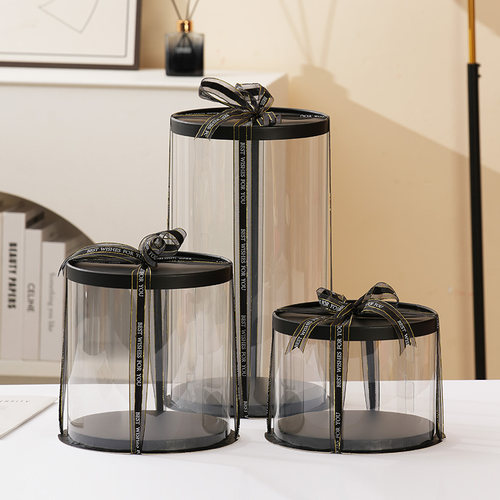 半岛圆形透明蛋糕盒定制包邮