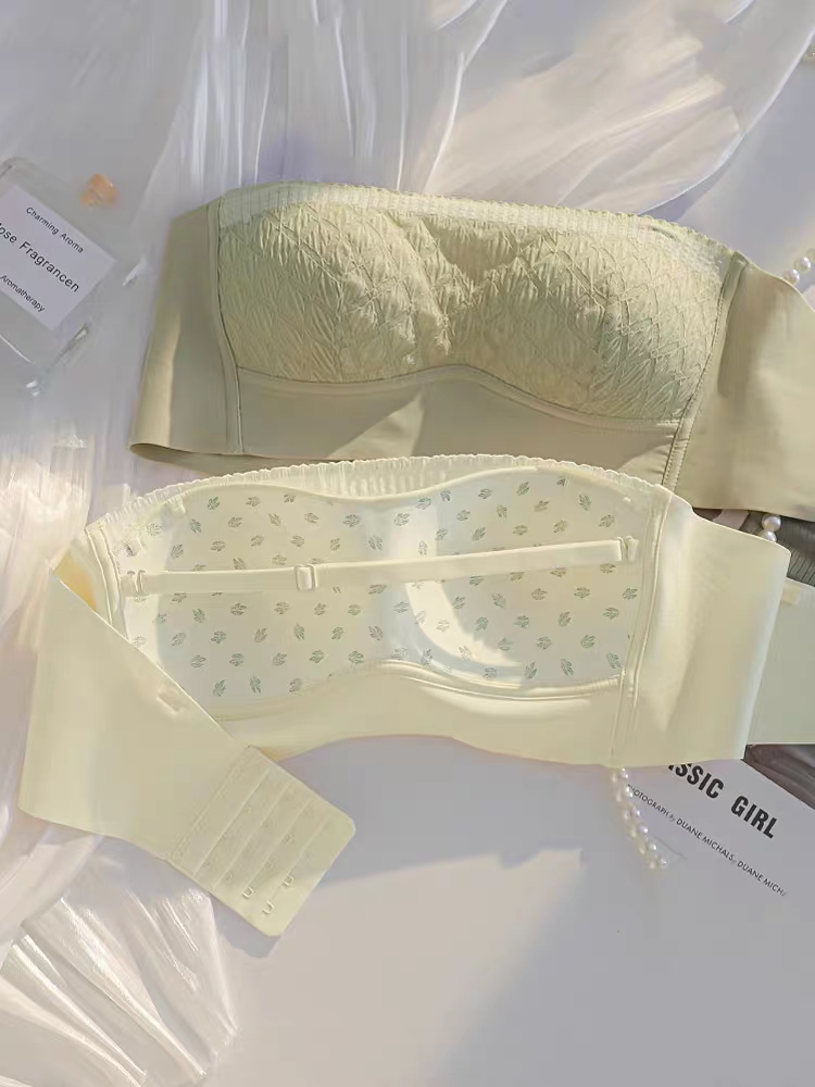 无钢圈无肩带抹胸不走光大胸显小