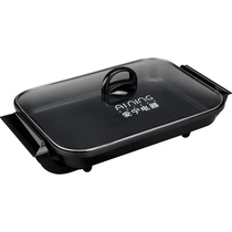 爱宁302大号韩式无烟不粘电烤盘 多功能电烤炉 家用铁板烧烤肉锅