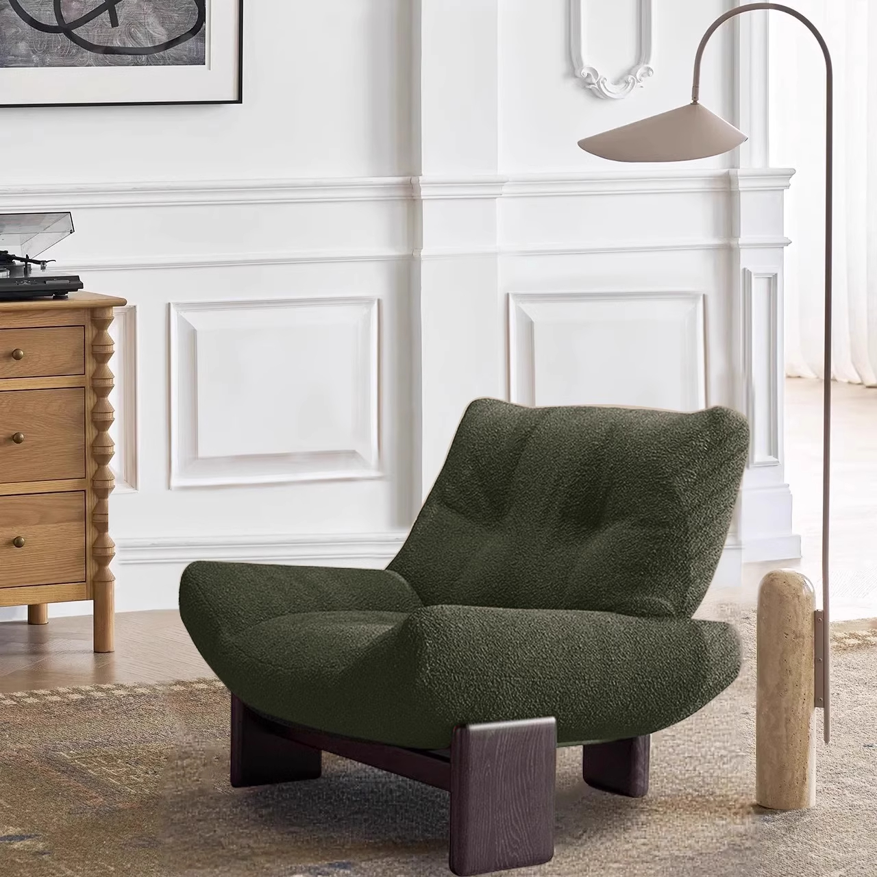 意式单人沙发椅轻奢酒店民宿