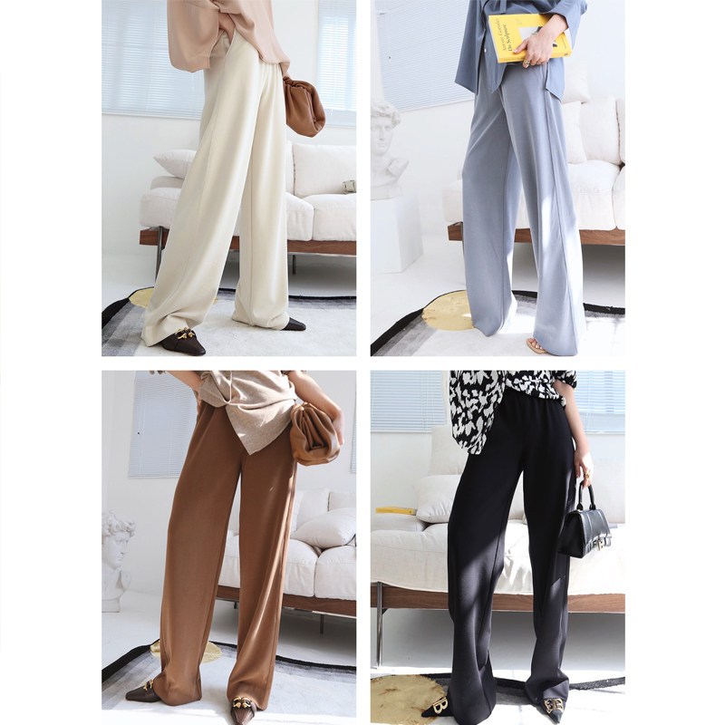 a1st编辑慵懒垂坠感阔空气休闲裤