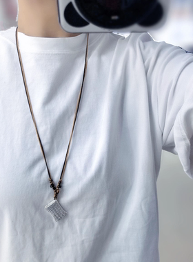 2025气质新款个性编织筐吊坠项链