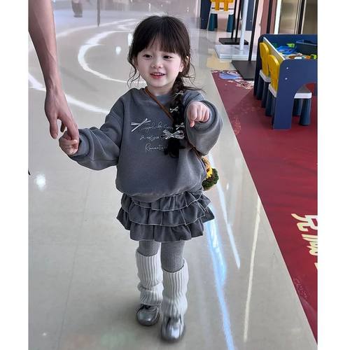 女童韩版春秋卫衣蛋糕半身短裙