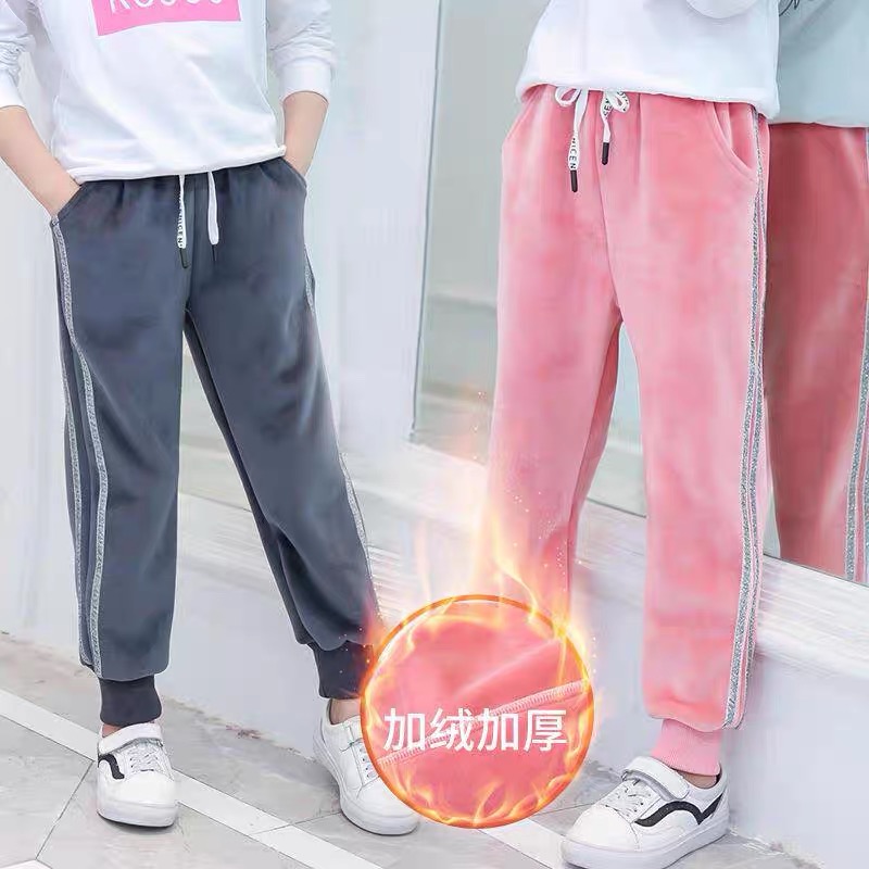 童装休闲裤新款金丝绒