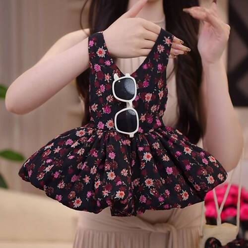 夏季女宝宝碎花蛋糕公主风连衣裙