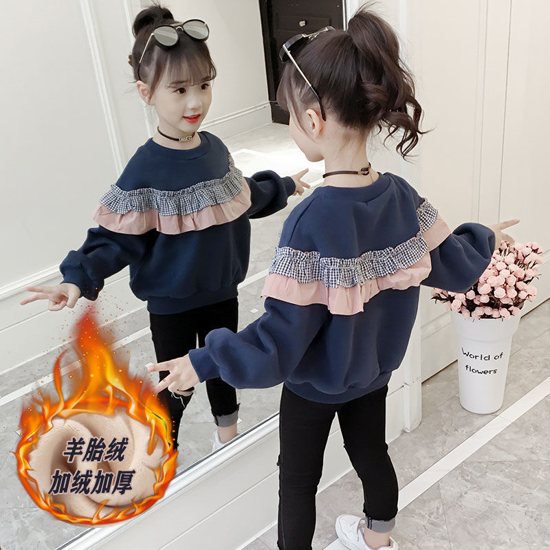 纯棉新款洋气休闲时髦女孩卫衣