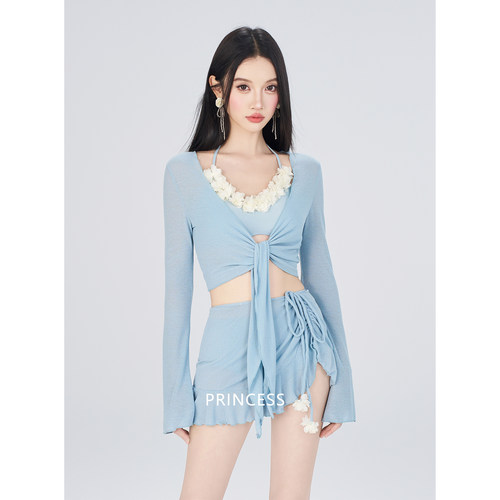 在逃公主高级感绝美性感2026年新款分体比基尼泡温泉纯欲泳衣女款