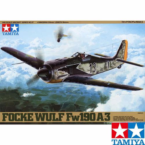 现货  田宫 1/48 德国 Fw190A-3 福克武尔夫战斗机 61037