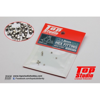 TopStudio 模型改造件 1.8mm 六角螺帽 10粒装 TD23212