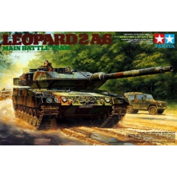 田宫拼装战车模型 1/35 豹2A6主战坦克车 35271