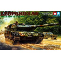 田宫拼装战车模型 1/35 豹2A6主战坦克车 35271