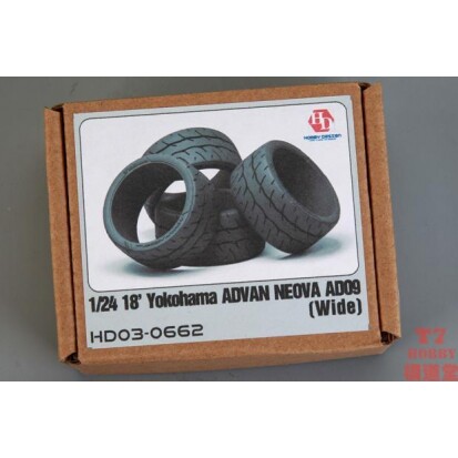 HobbyDesign1/24 18寸横滨Advan Neova AD09宽轮胎模型HD03-0662