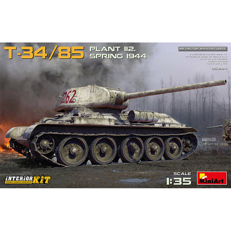 MiniArt 1/35 苏联T-34-85 112工厂 1944春 带内构 35294