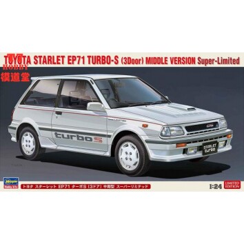 长谷川 1/24  拼装车模 Toyota Starlet EP71 Turbo-S 20508