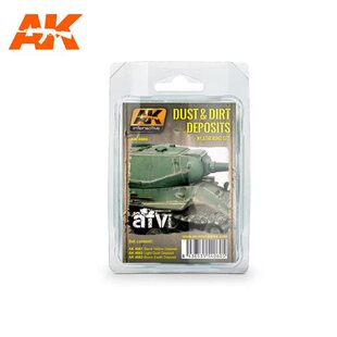 西班牙AK旧化漆效果表现液套装：沙漠黄泥土沉积 AK4060