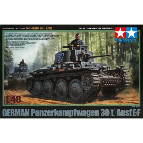 田宫拼装模型 1/48 輕型坦克 38(t) Ausf.E/F 32583