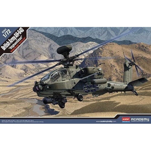 爱德美拼装飞机模型 1/72 英军AH-64D 长弓阿帕奇攻击直升机12537