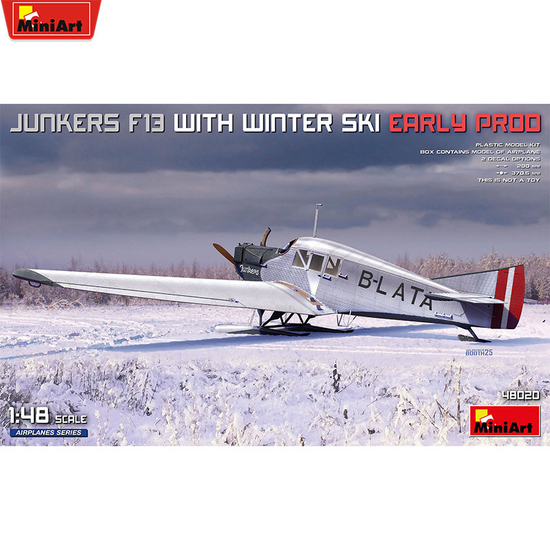 MINIART1/48 容克斯JunkersF13 早期型 配冬季雪橇48020