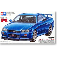 现货田宫拼装汽车模型 1/24 日产NISSAN GT-R R34赛车轿车24210