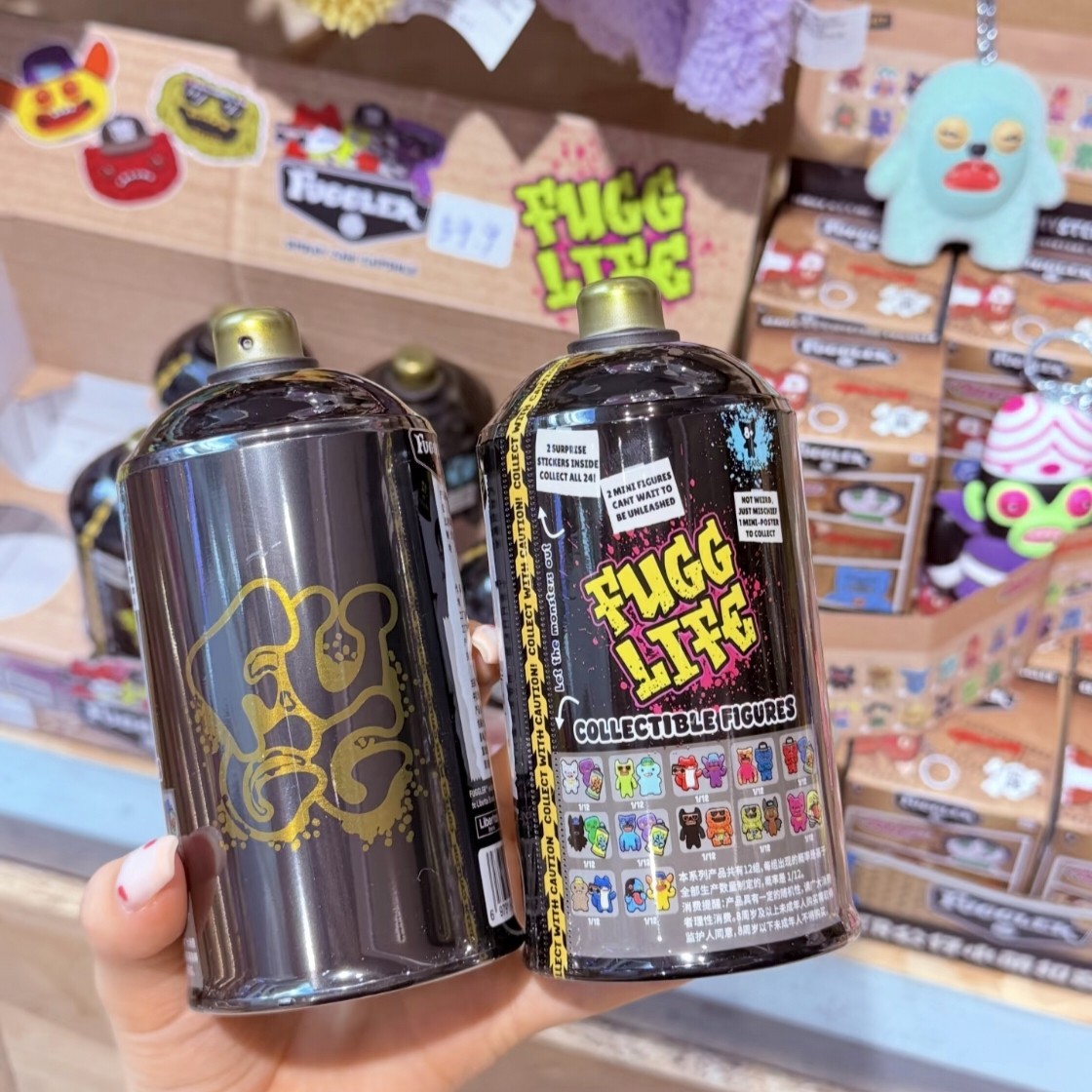 FUGGLER官方正品惊喜涂鸦喷雾罐盲盒新品上市潮玩摆件塑胶小玩偶图片
