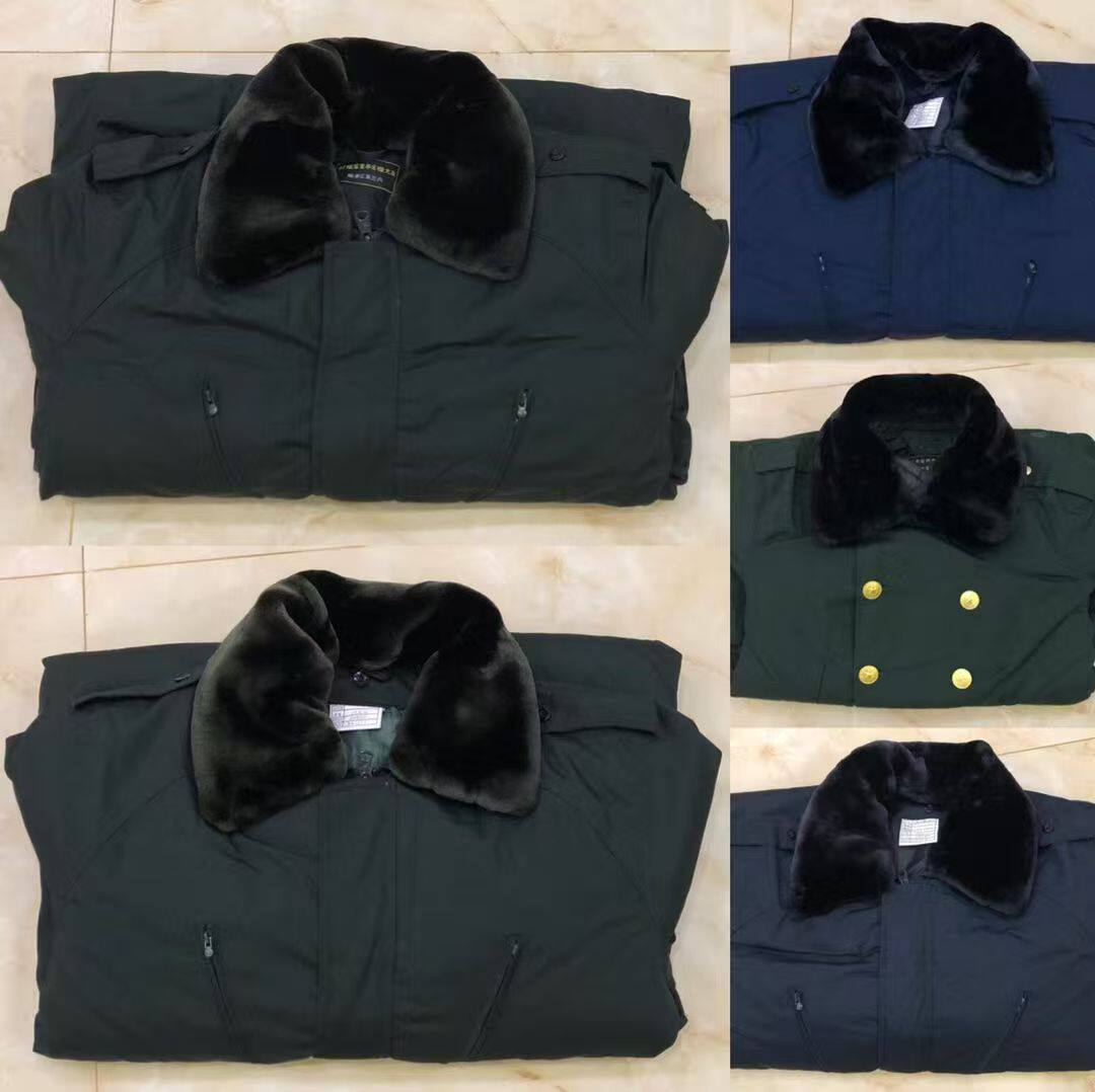 正版常服棉大衣男保暖加厚长款可拆卸内胆防寒棉袄双内胆大衣