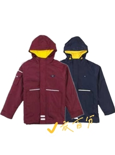 冬季保暖冲锋衣济南历下校服同款活里活面黄绒防风防水三合一棉衣