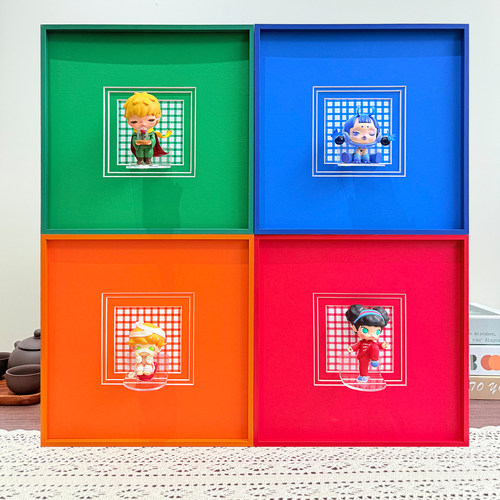 入户玄关noyota盲盒相框收纳展示架2025新款客厅转角可diy展示框