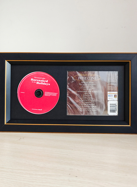 定制专辑cd明星签名唱片收藏相框装裱黑胶展示光盘保护收纳架挂墙
