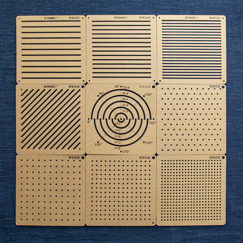 赏味生活工具尺半圆5mm方格标记