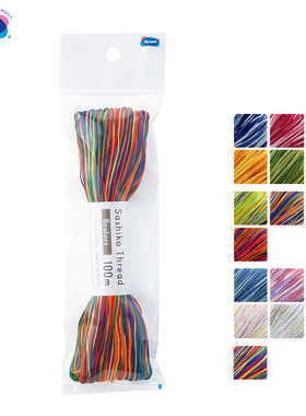 日本进口奥林巴斯olympus段染渐变色纯棉手工刺子绣绣线6股100/支