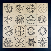 刺子绣模板 透明画图模板10厘米图形刺子绣杯垫茶席桌旗禅意模板