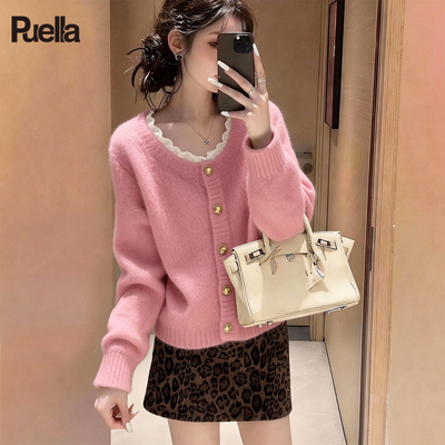 拉夏贝尔Puella韩版针织衫女