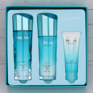 珀莱雅水漾芯肌套装清润型三件套洁面透润水乳清爽玻尿酸保湿正品