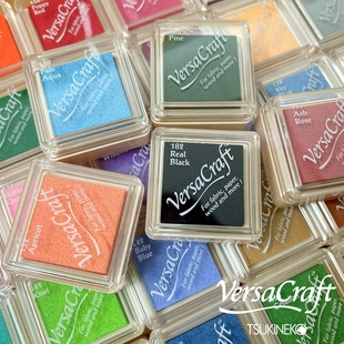 日本TSUKINEKO月猫VersaCraft多用印台77色纸木布用速干水性印泥