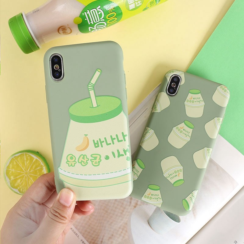 xr牛油果绿iphone7苹果6s手机壳6plus少女8x绿色5s香蕉饮料xs max