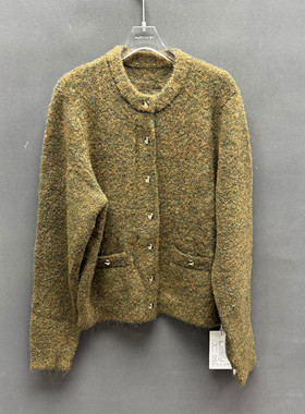 欧洲站2025秋季新款时尚圆领长袖纯色羊毛毛呢外套女欧货250870