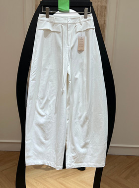 欧洲站2026春季新款时尚高腰系带遮肉弯刀休闲裤女款欧货61196