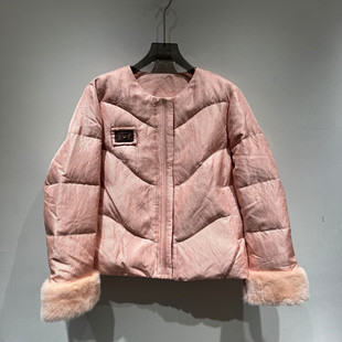 圆领纯色宽松百搭鹅绒外套女款 时尚 欧货2929 新款 欧洲站2025冬季