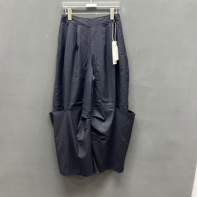 欧洲站早夏松紧腰大口袋阔腿裤女