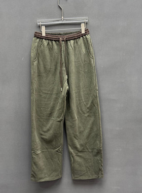 欧洲站2025冬季新款时尚松紧腰抽绳宽松棉休闲裤女款欧货251013