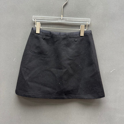 欧洲站2025冬季新款时尚高腰极简风毛呢半身短裙女款欧货7005