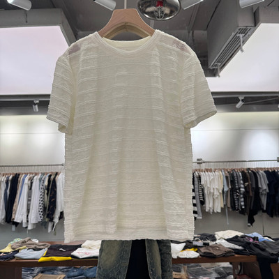 欧洲站2026春针织短袖T恤女款