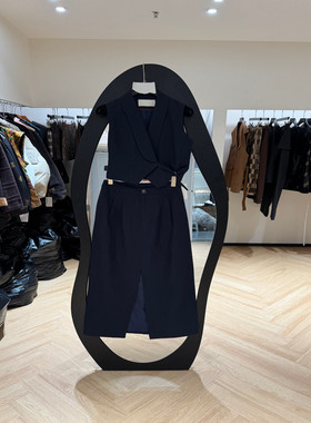 欧洲站2026春季新款时尚V领马甲+开叉半身裙套装女款欧货26176