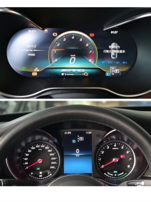 奔驰C级W205仪表全液晶里程glc63