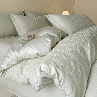 新款 全棉加厚立体提花被套单件纯棉被罩180x200三四件套床笠定制3