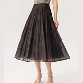 气质显瘦中长款 修身 百褶半身裙2088 25春夏新款 特莱维格娜丝