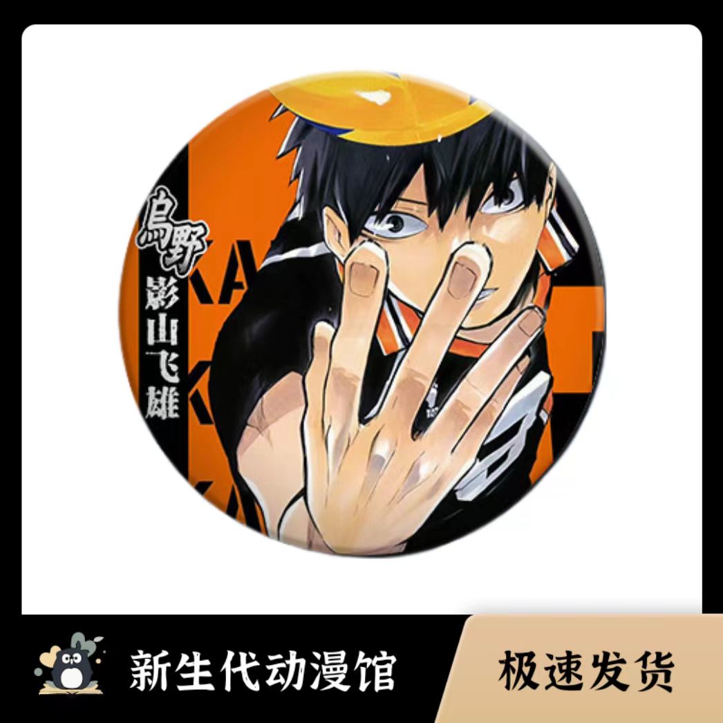 排球少年吧唧周边日向翔阳影山飞雄菅原孝支乌野徽章马口铁胸针
