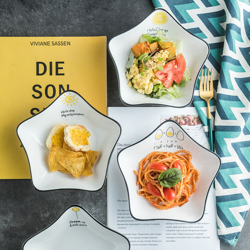 新品五角盘子创意网红水果碗卡通