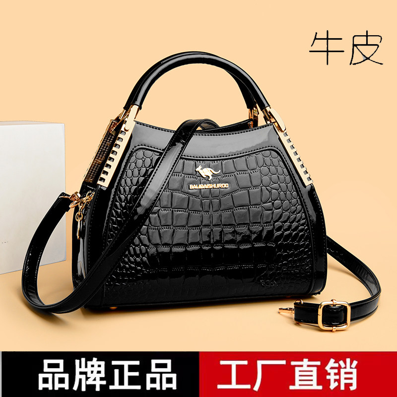 品牌正品真皮女包中年妈妈包